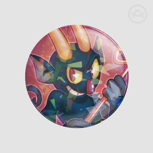 The devil Button Pin