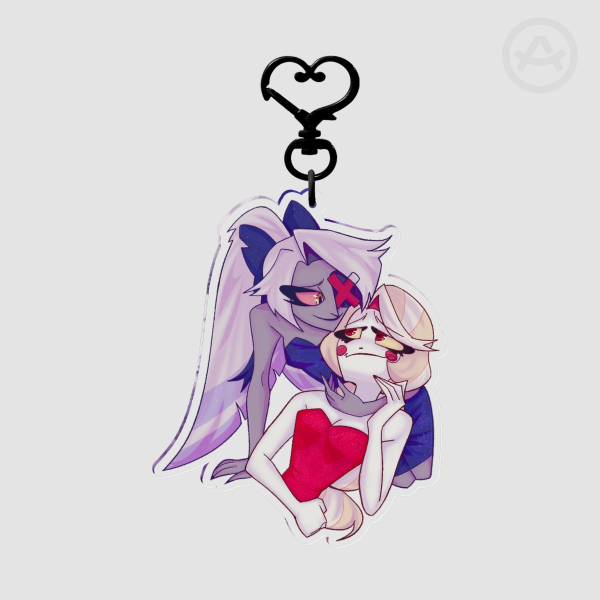 Chaggie Valentines Day Keychain