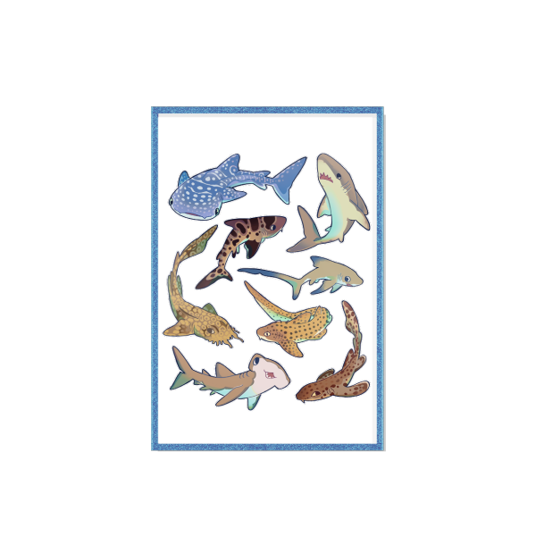 Sharks Clear Acrylic Board