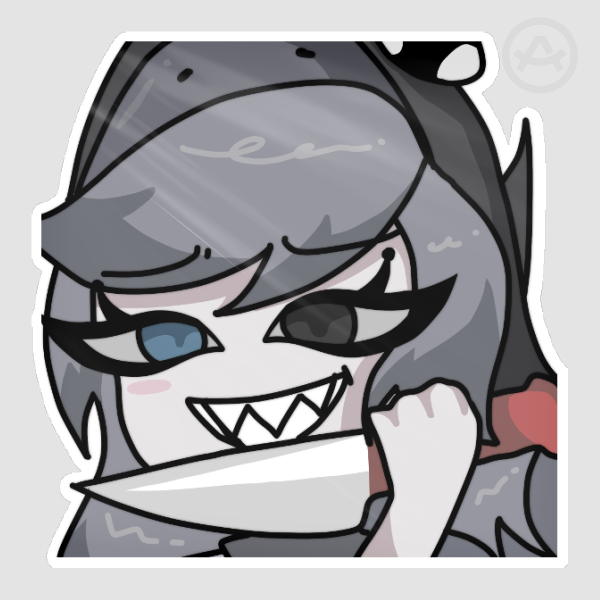 Sharky sticker (evil)