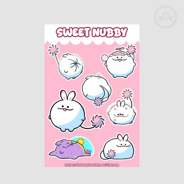 sweet nubby sticker sheet