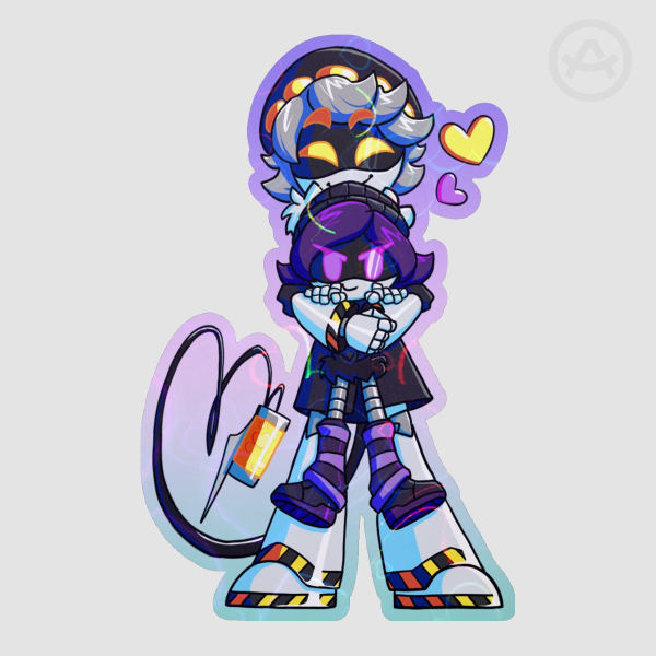 Murder Drones Nuzi "Hold gentle like cat" Sticker