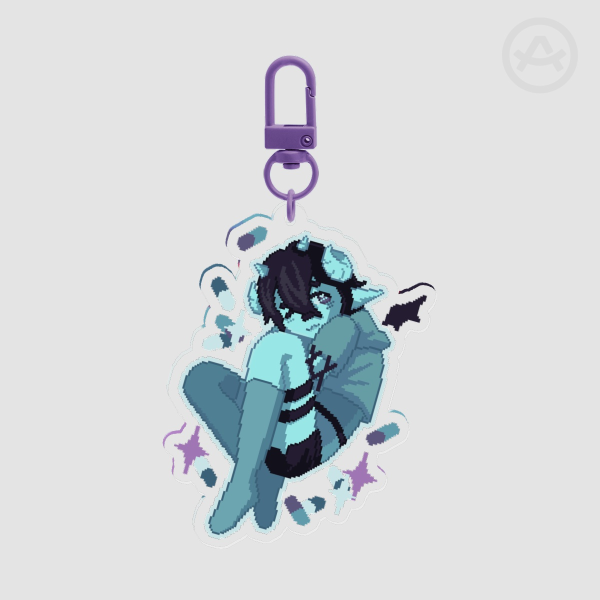Pixel sheep double sided Acrylic Keychain