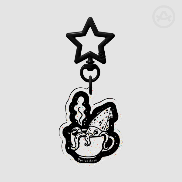 Sips of madness - Glitter keychain