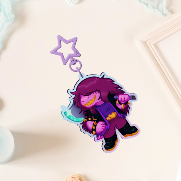 DELTARUNE | Susie Rainbow Acrylic Keychain
