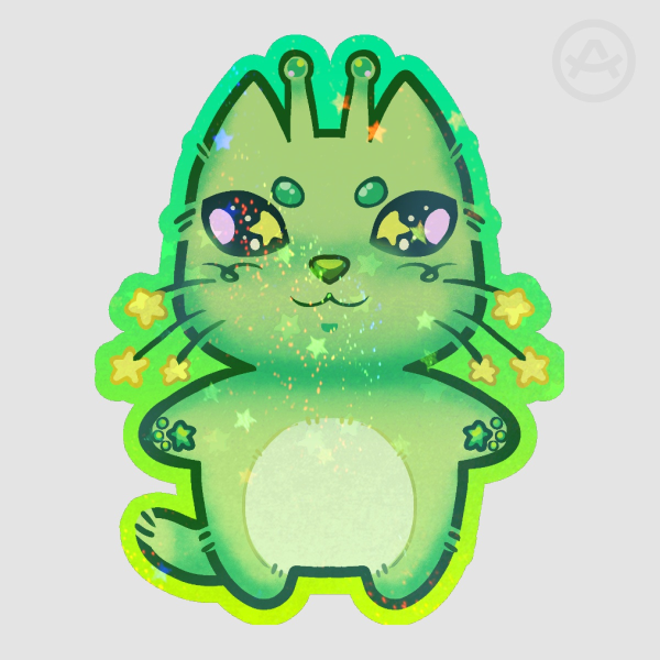 Gnarpy Alien Kitty Sticker