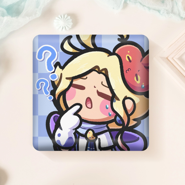 [EMOTE COLLECTION] Peindre Nijifude 'Huh?' - Rectangular Badge