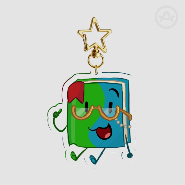 Book BFDI Clear Acrylic Keychain