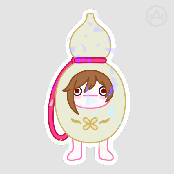 Silly Zhongli Holo Sticker