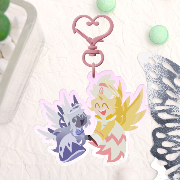 Hazbin Hotel - Emily & Abel Keychain