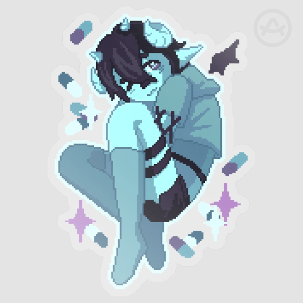 Pixel sheep Clear Vinyl Sticker