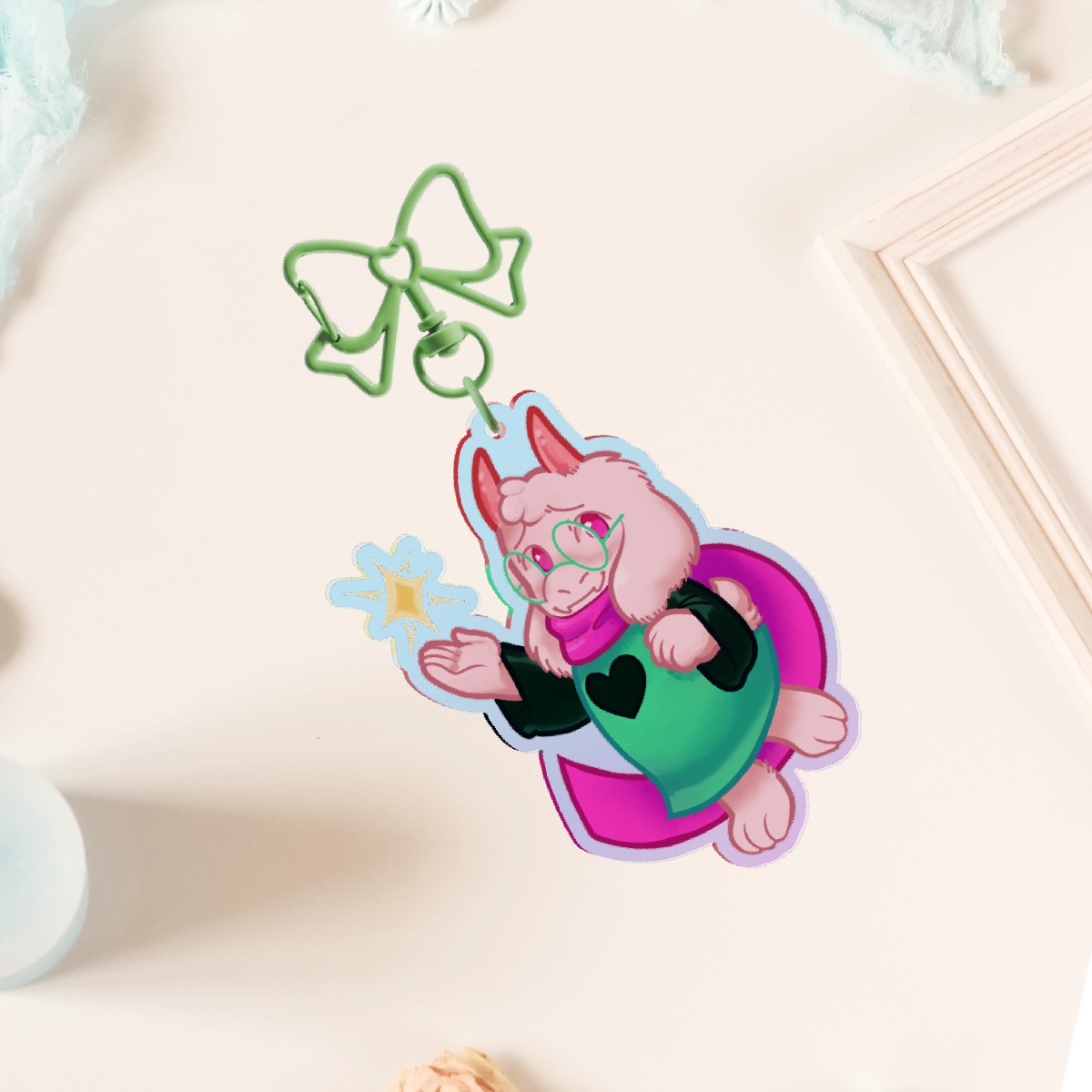 DELTARUNE | Ralsei Rainbow Acrylic Keychain