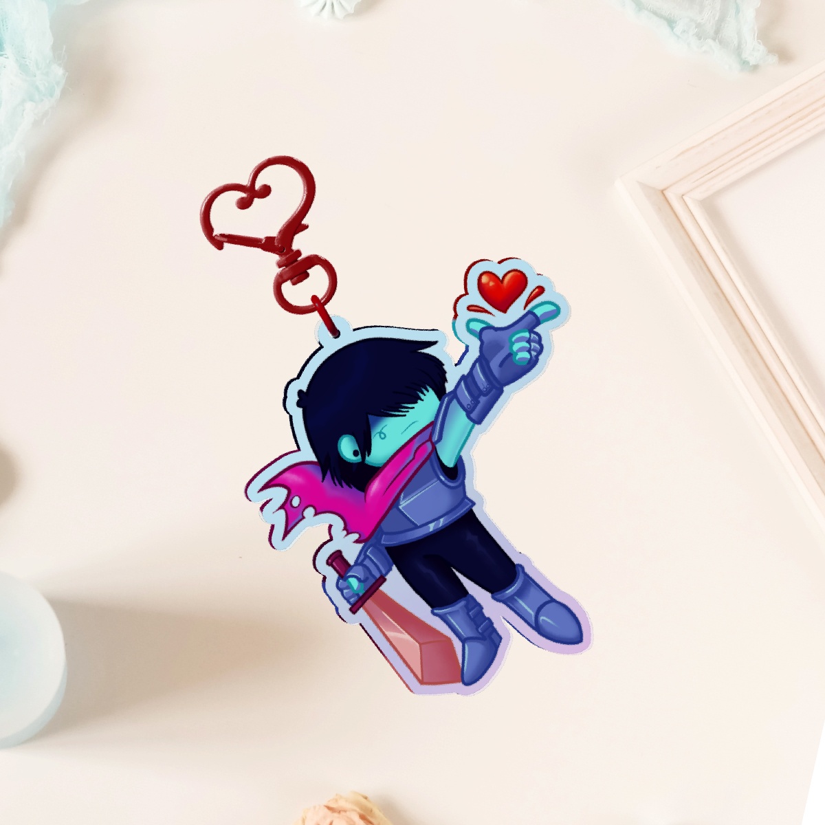 DELTARUNE | Kris Rainbow Acrylic Keychain