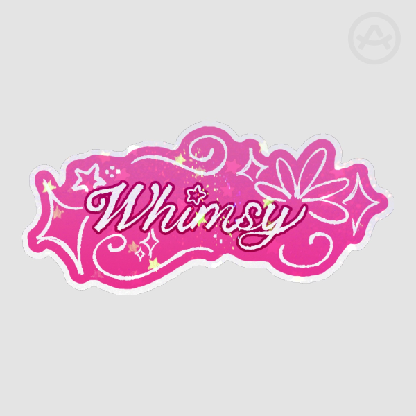 Cute Pink Whimsy Die Cut Sticker