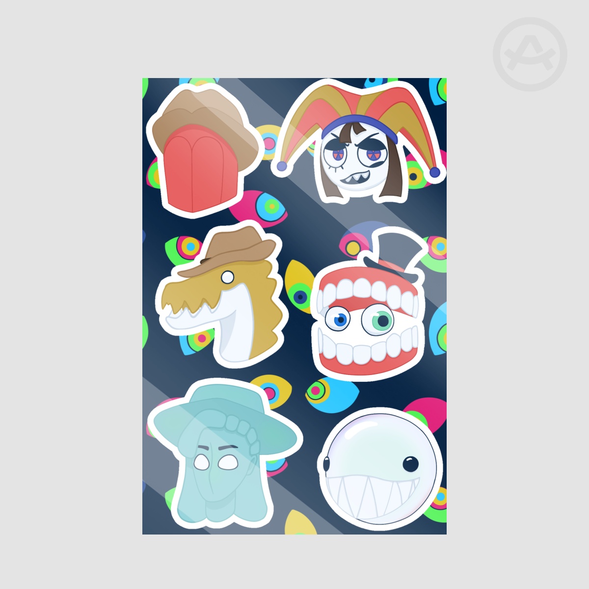 The Amazing Digital Circus NPC Sticker Sheet