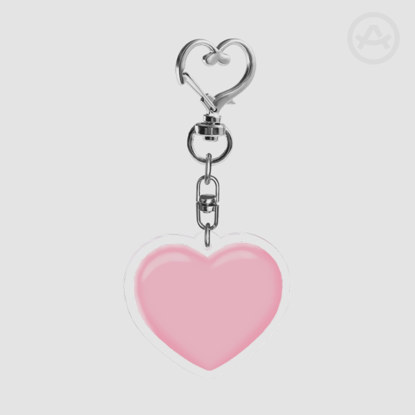 Glossie Heart Clear Acrylic Keychains