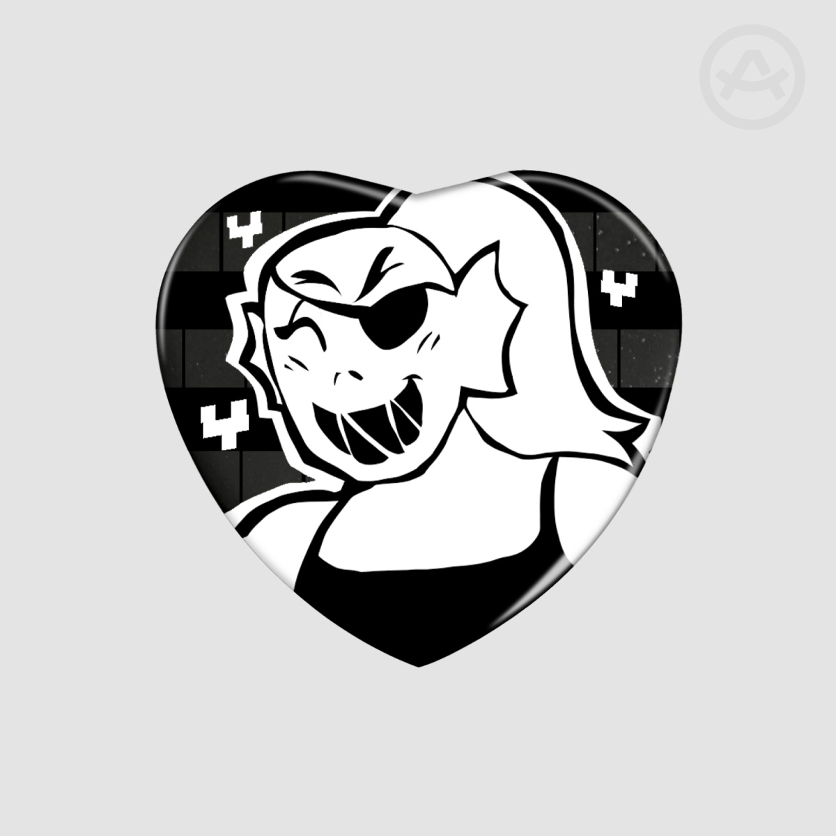 Undyne Heart Pin || UNDERTALE