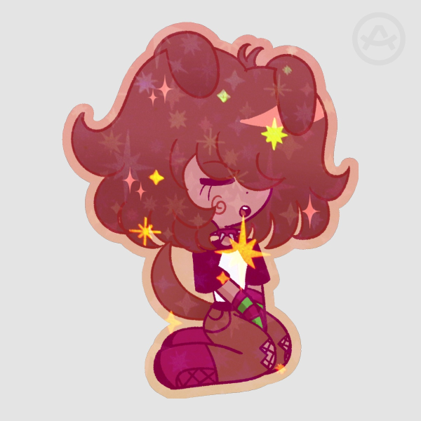 (Deltarune) Puppy Kris Holo Sticker