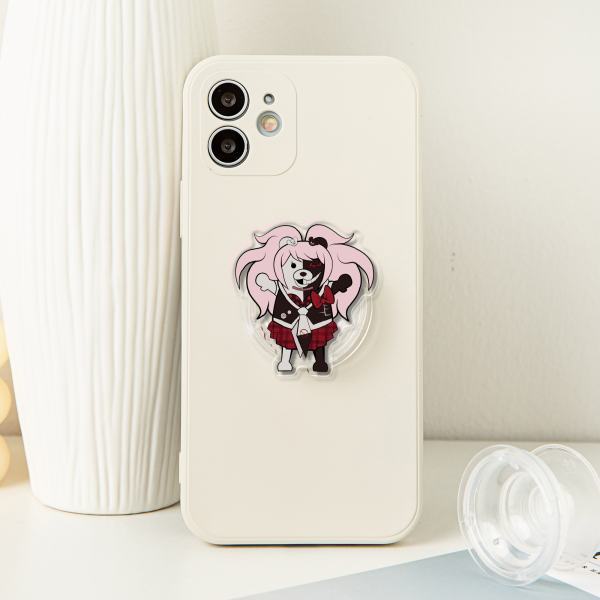 Junkokuma Acrylic Airbag Phone Holder - 1.96"(50mm), Clear