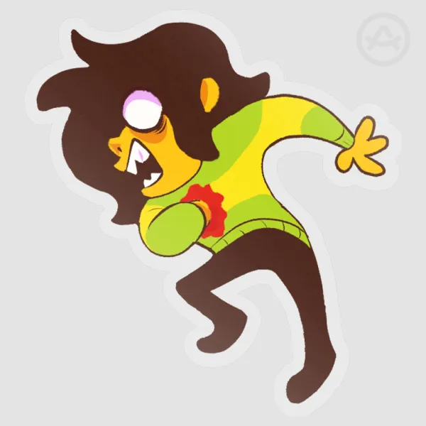 Kris Dreemurr Clear PET Vinyl Sticker (Light World)