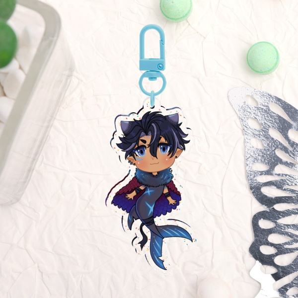 Mermaid Wriothesley Glitter Acrylic Keychain