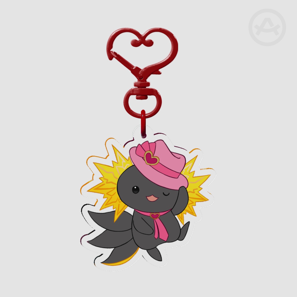 Axelotl Valentine's Day Keychain