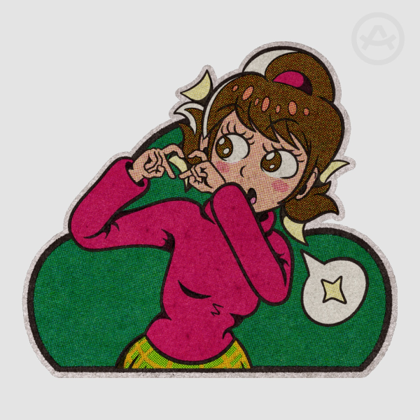 Totoko Colored Edge Die Cut Stickers