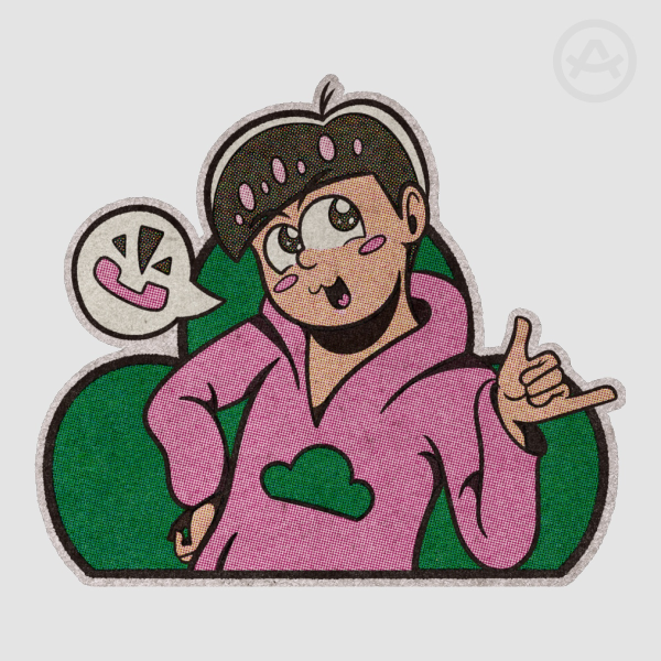 Todomatsu Colored Edge Die Cut Stickers