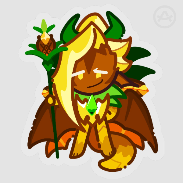 Ananas Dragon Cookie Clear Sticker
