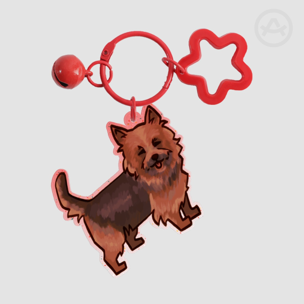 Australian Terrier | Glitter Bell Keychain