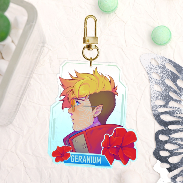 Vash The Stampede - Geranium Keychain