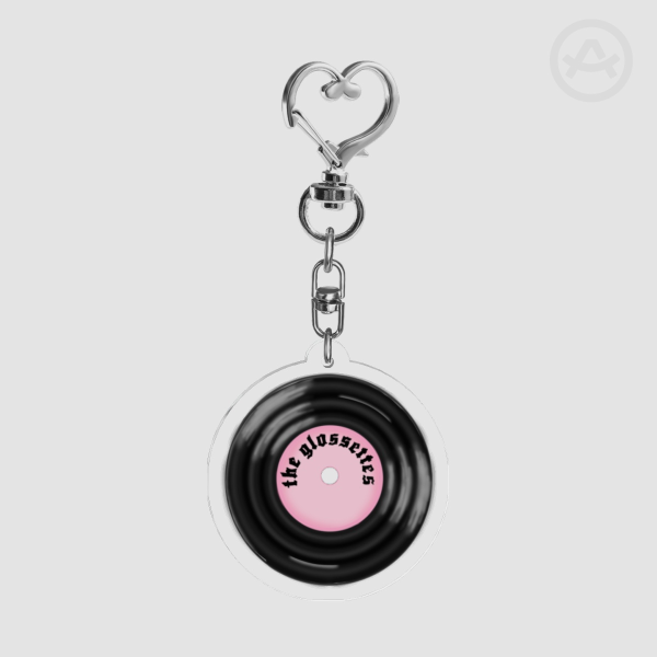 Glossie Vinyl Record Clear Acrylic Keychains