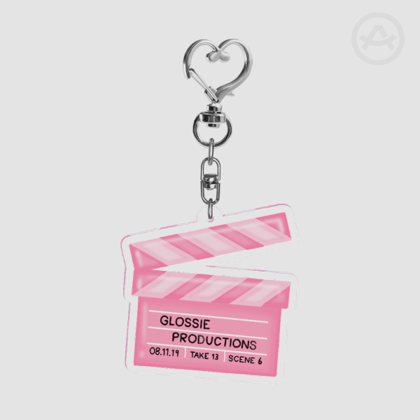 Glossie Movie Clapperboard Clear Acrylic Keychains