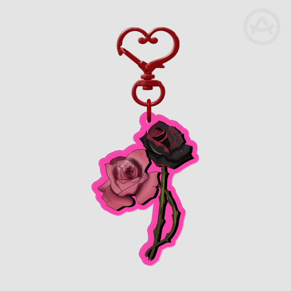 ShadAmy Roses  Colored Edge Acrylic Keychains