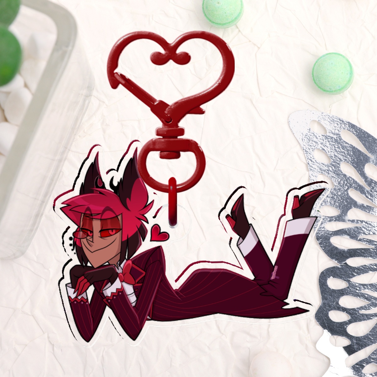 HH] Alastor Valentines Keychain by Rei doro - ACGGOODS
