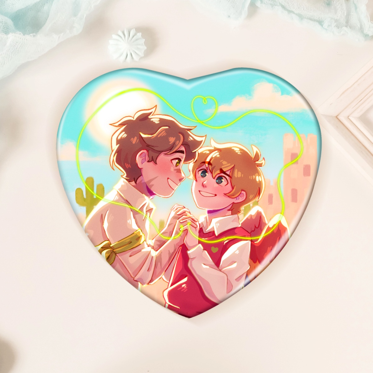 [MCYT] Desert Duo Heart Badge