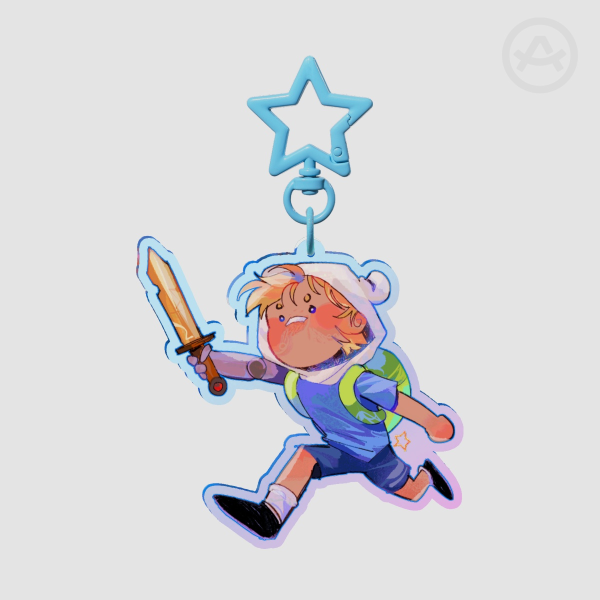 Finn Rainbow Holo Keychain
