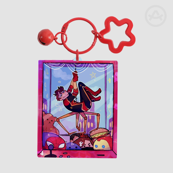 Spider-Man Claw Machine Rainbow Holo Keychain