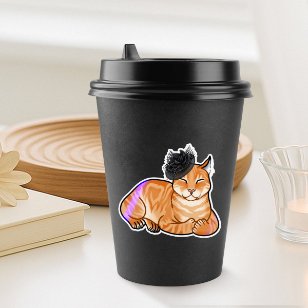 Fancy Cat Die Cut Stickers