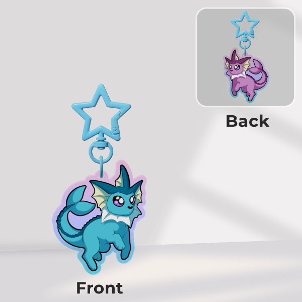 Vaporeon Double-Sided Acrylic Keychain (Pokemon)