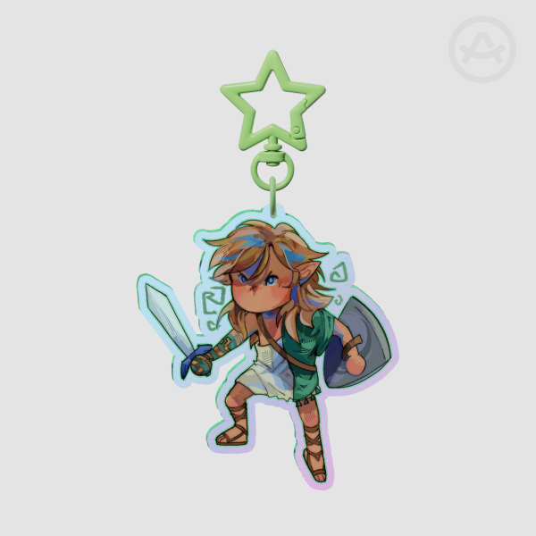 Link Rainbow Holo Keychain