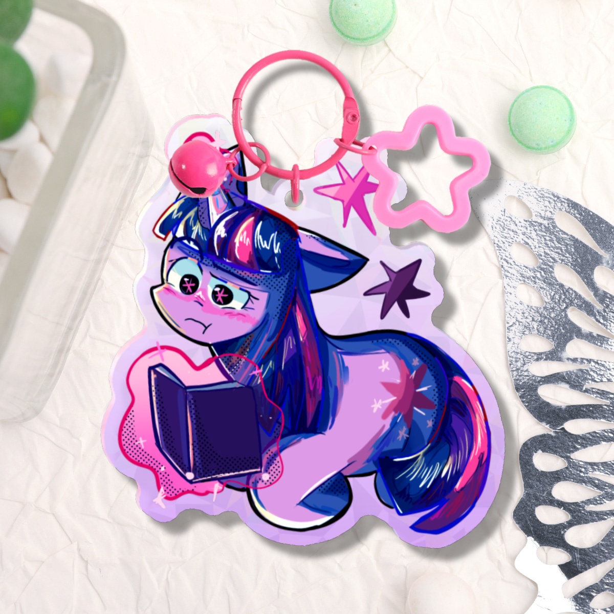 MLP Twilight Sparkle Glass Acrylic Keychain
