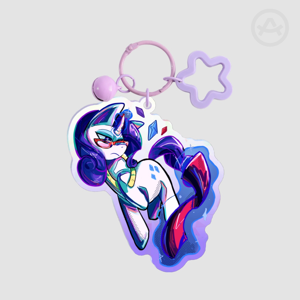 MLP Rarity Glass Acrylic Keychain