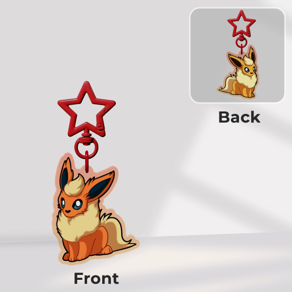 Flareon Double-Sided Acrylic Keychain (Pokemon)