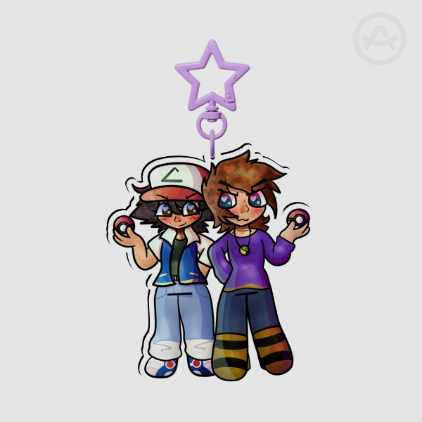 Pokemon: Red/Blue Rival Keychain