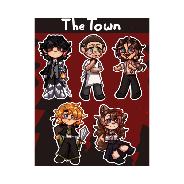 Vsmp The Town Sticker Sheet