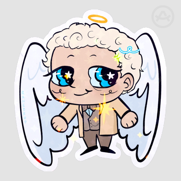 Aziraphale Good Omens Sticker
