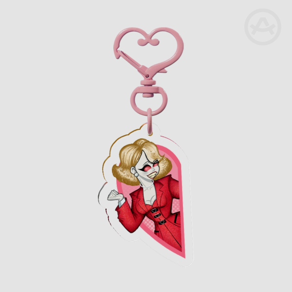 Lady KillJoy Heart keychain