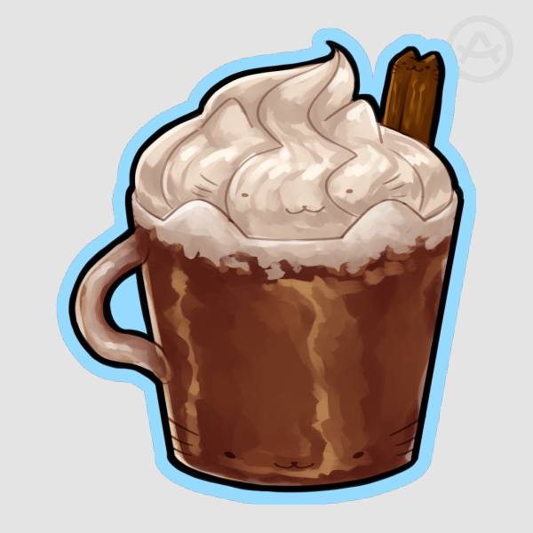 Hot Chocolate Cat | Sticker