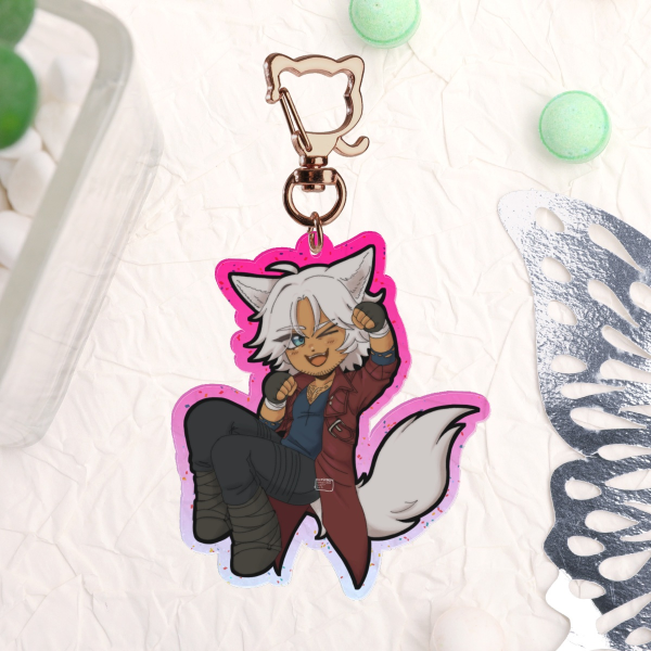 [Devil May Cry] Dante Kitty - Colored Edge Acrylic Keychain